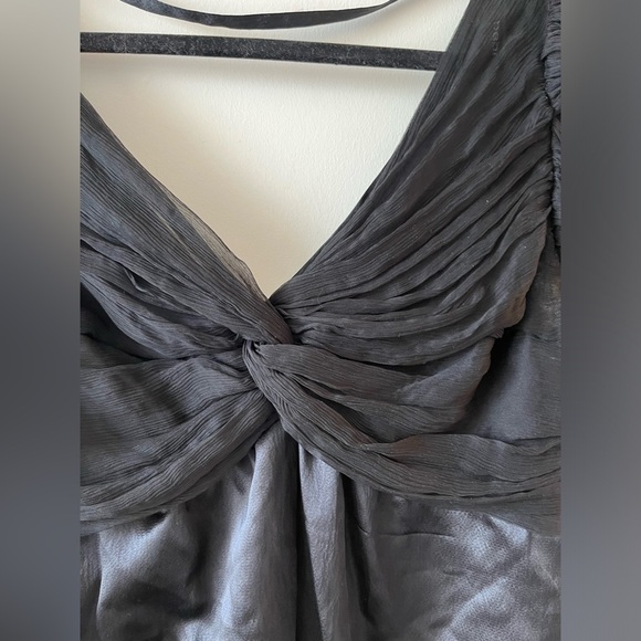 BEBE Black Silk Blouse Size Small - Picture 4 of 9